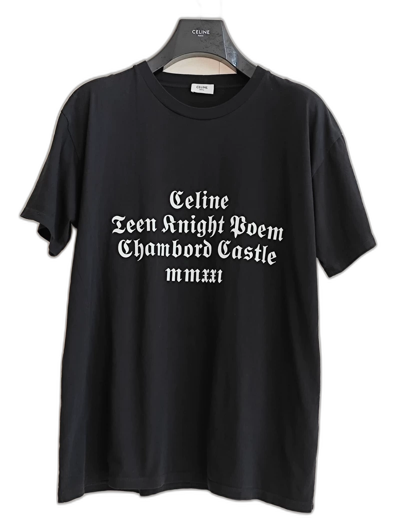 Celine Black Short Sleeve Logo T-Shirt