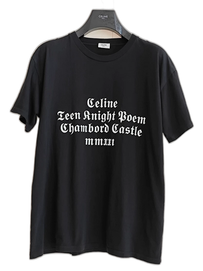 Celine Black Short Sleeve Logo T-Shirt