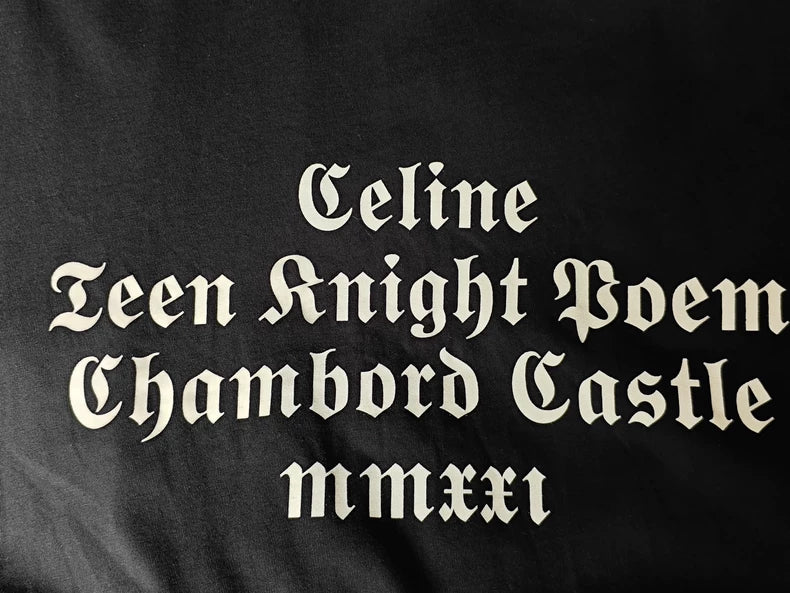 Celine Black Short Sleeve Logo T-Shirt