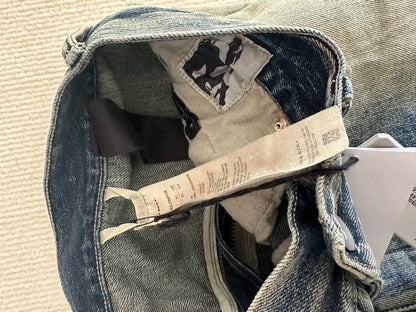 Gradient Blue Zip Pants by Rick Owens