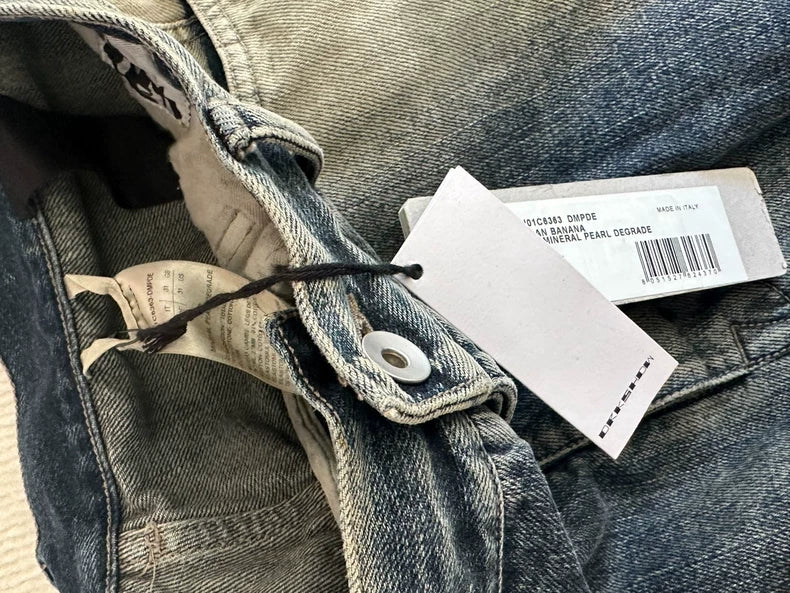 Gradient Blue Zip Pants by Rick Owens