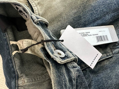 Gradient Blue Zip Pants by Rick Owens