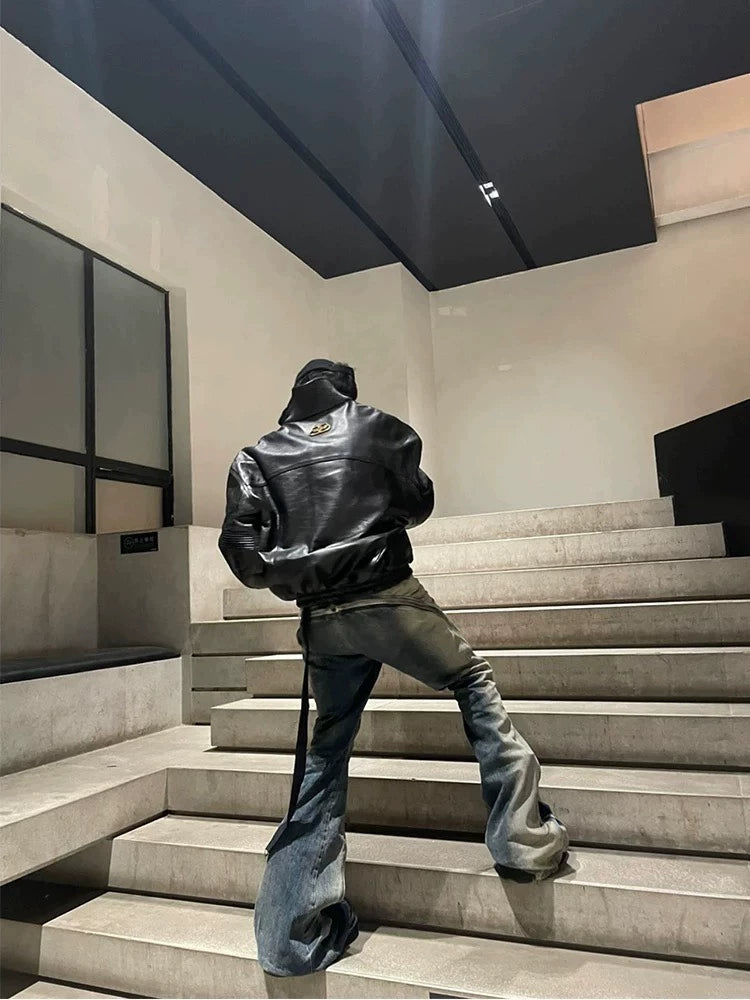 Gradient Blue Zip Pants by Rick Owens