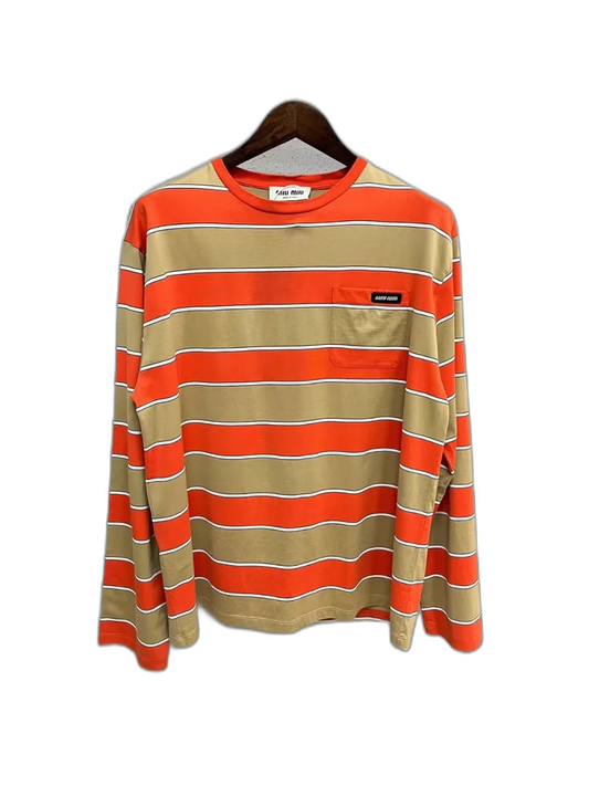 miumiu Striped Long Sleeve Shirt