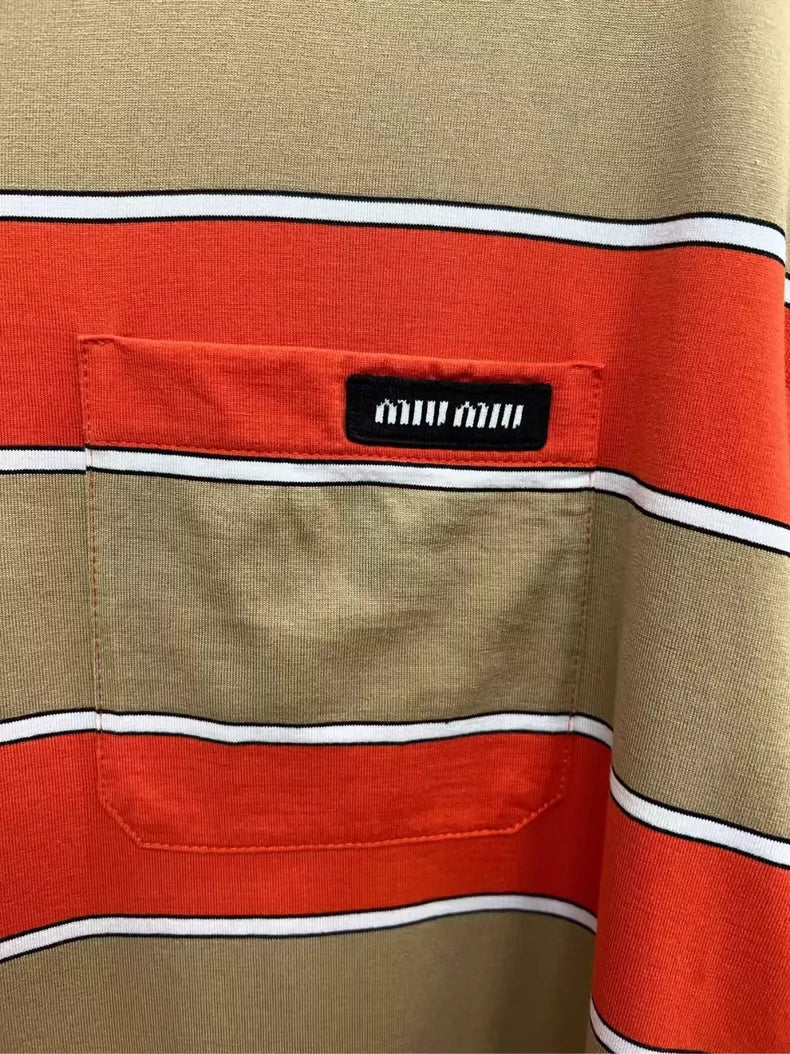 miumiu Striped Long Sleeve Shirt
