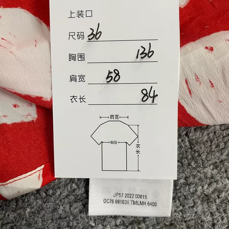 Balenciaga Heart Print Long Sleeve Shirt