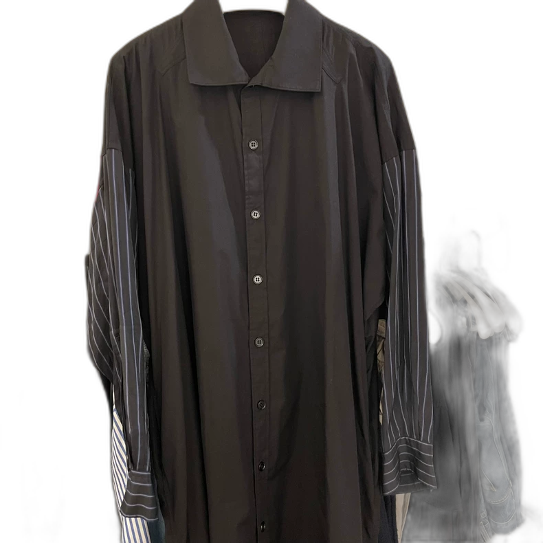 Yohji Yamamoto Long Sleeve Shirt with Stripes
