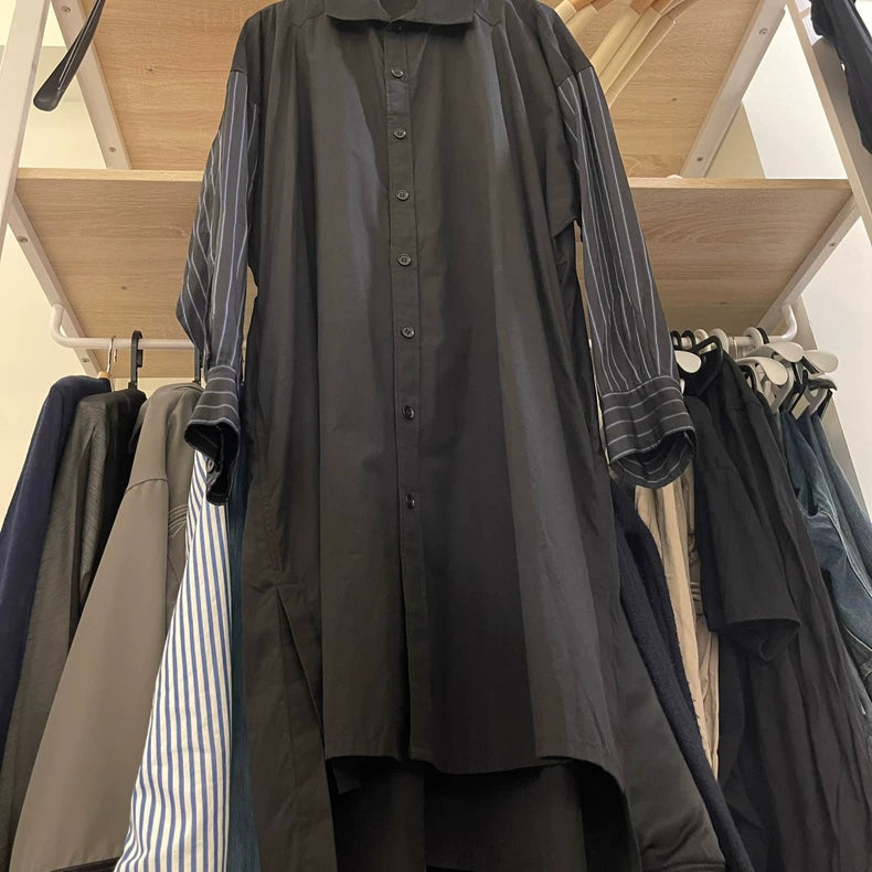 Yohji Yamamoto Long Sleeve Shirt with Stripes