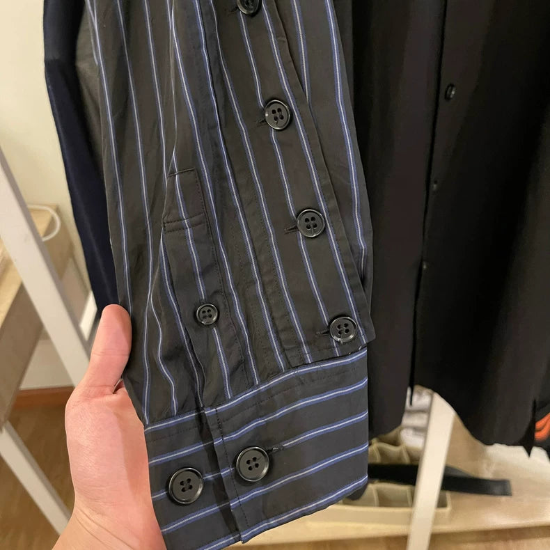Yohji Yamamoto Long Sleeve Shirt with Stripes