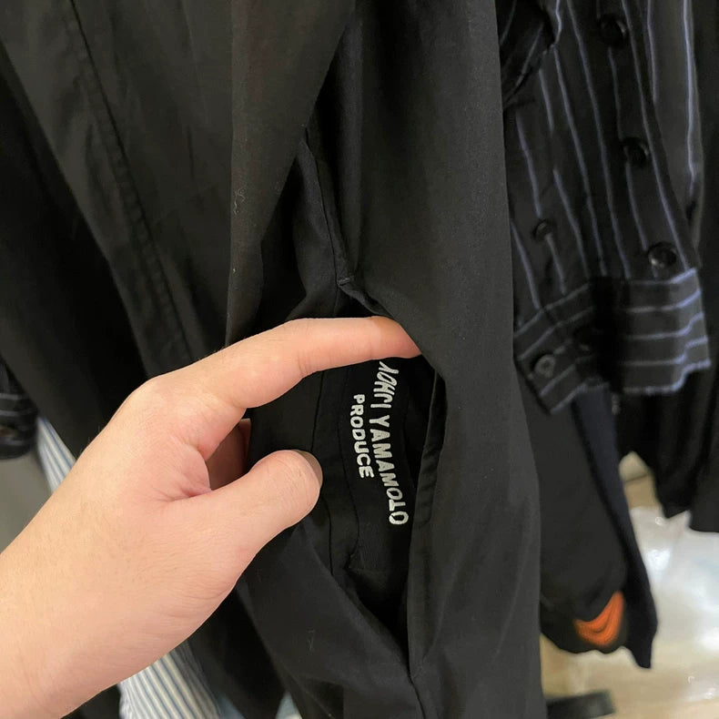 Yohji Yamamoto Long Sleeve Shirt with Stripes