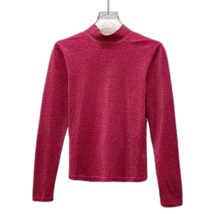 Pink Long Sleeve Top with Bow Tie