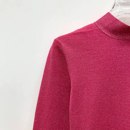 Pink Long Sleeve Top with Bow Tie