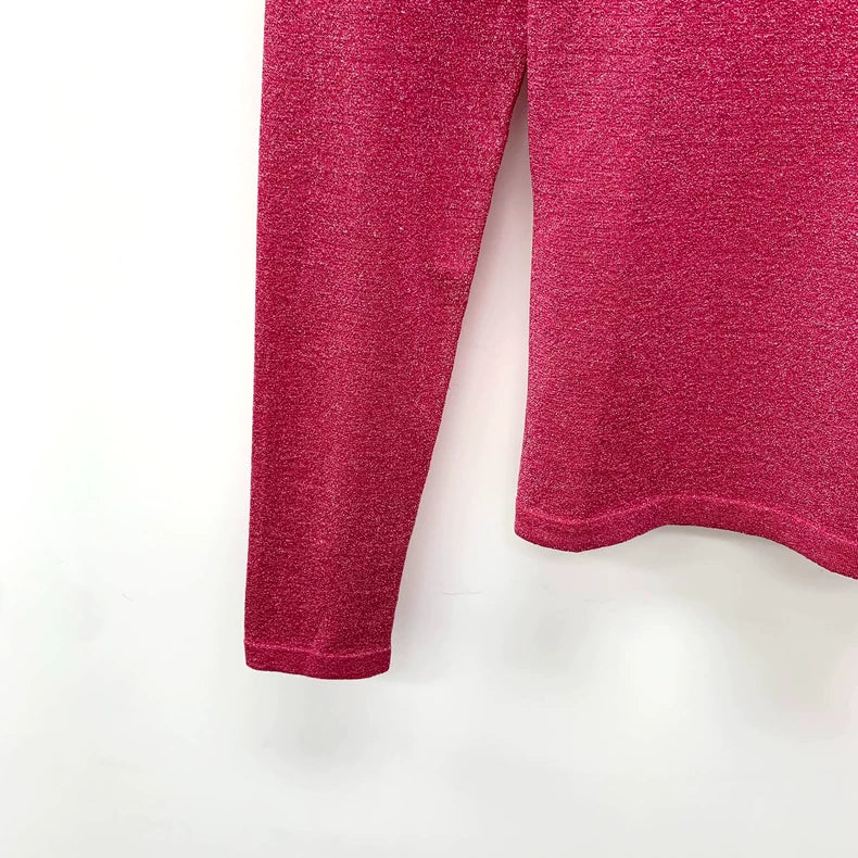 Pink Long Sleeve Top with Bow Tie