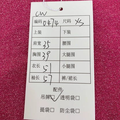 Pink Long Sleeve Top with Bow Tie