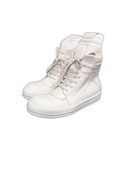Rick Owens Geobasket Milk White Sneakers-yf