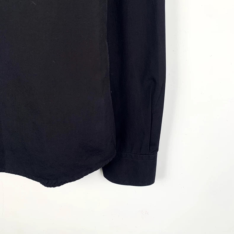 Givenchy Black Collared Star Embroidered Shirt