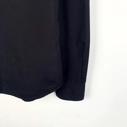 Givenchy Black Collared Star Embroidered Shirt