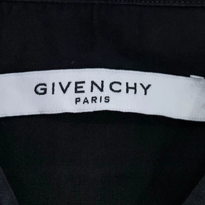 Givenchy Black Collared Star Embroidered Shirt