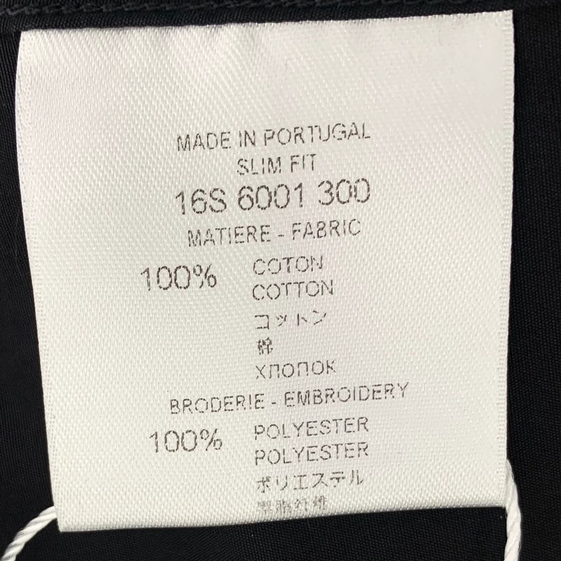 Givenchy Black Collared Star Embroidered Shirt