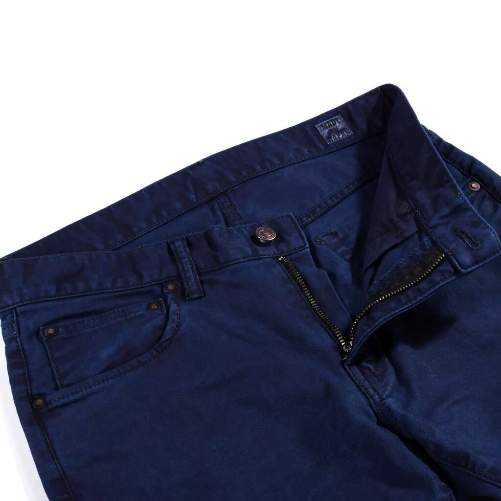 blue blue japan indigo dyed stretch twill pants