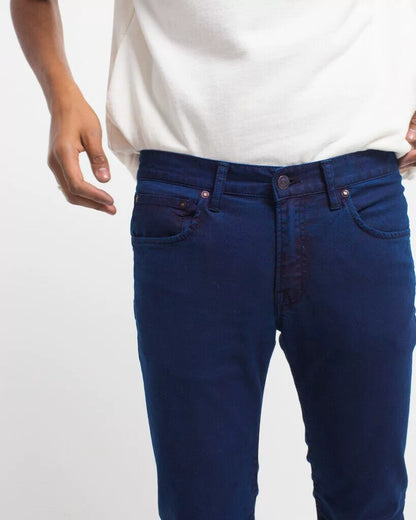 blue blue japan indigo dyed stretch twill pants