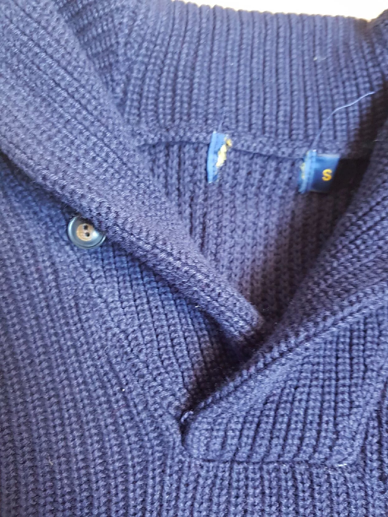 RRL Cotton Shawl Collar Sweater S