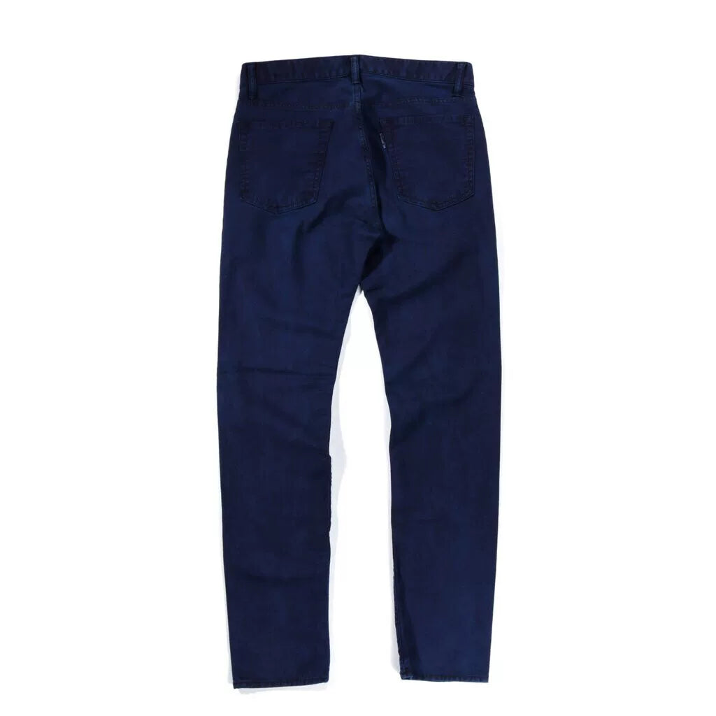 blue blue japan indigo dyed stretch twill pants
