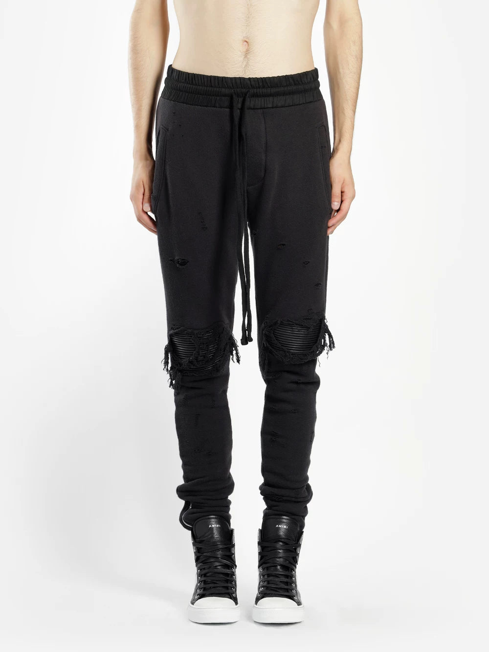 AMIRI 18SS Black Patchwork Sweatpants