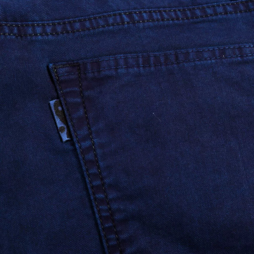 blue blue japan indigo dyed stretch twill pants