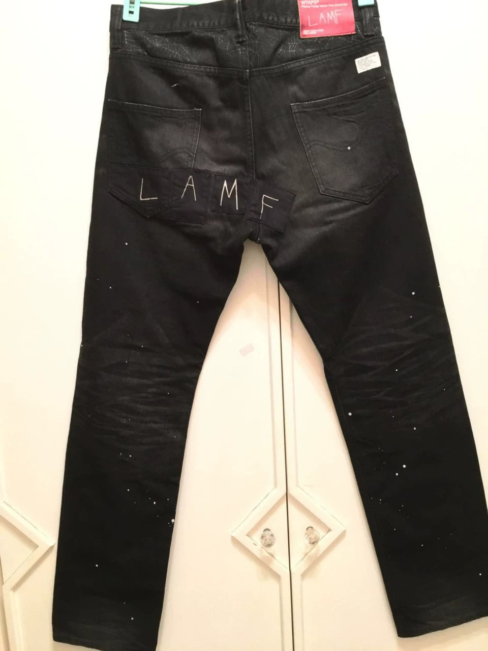 WTAPS LAMF Black Patched Jeans