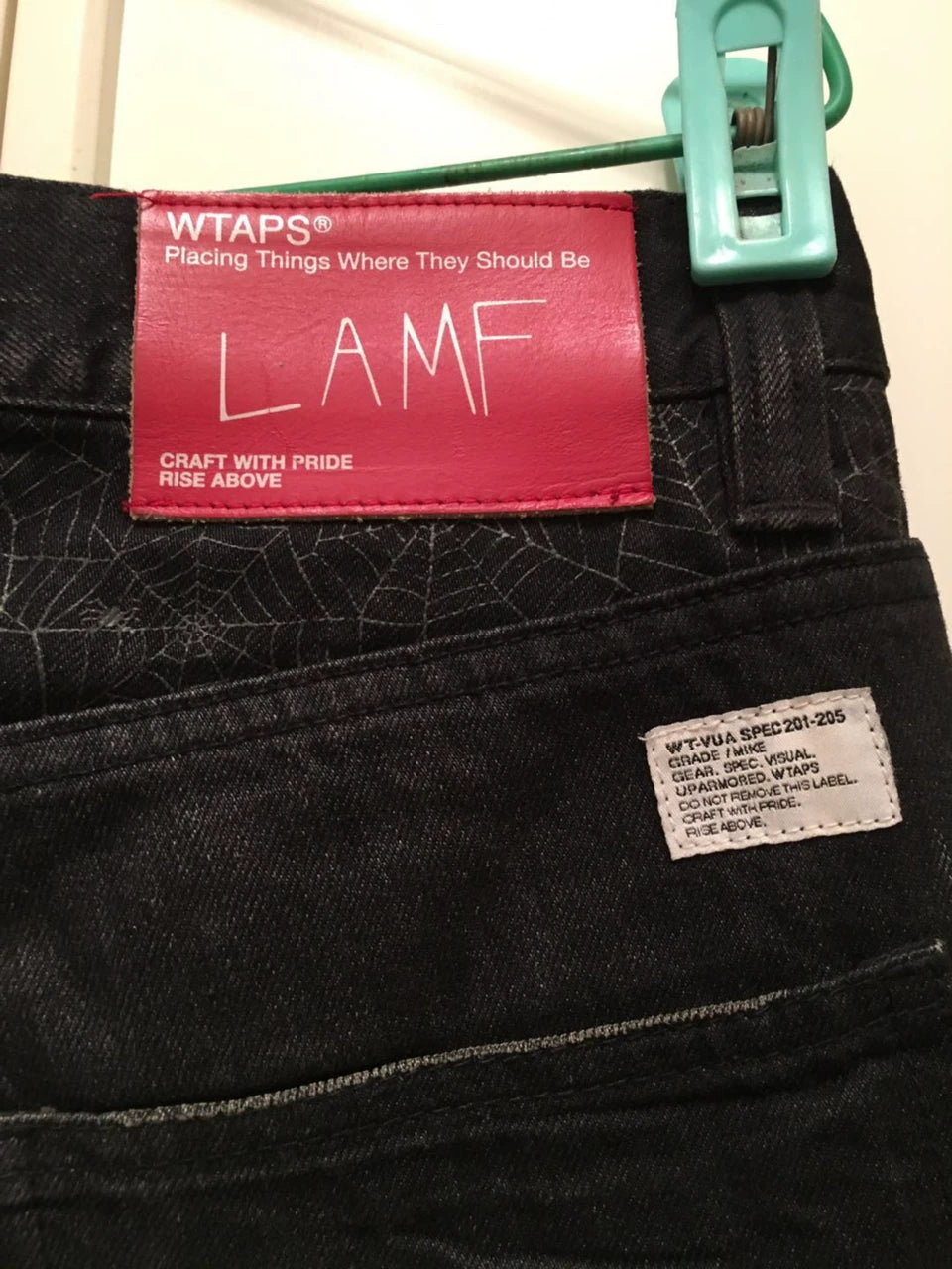 WTAPS LAMF Black Patched Jeans