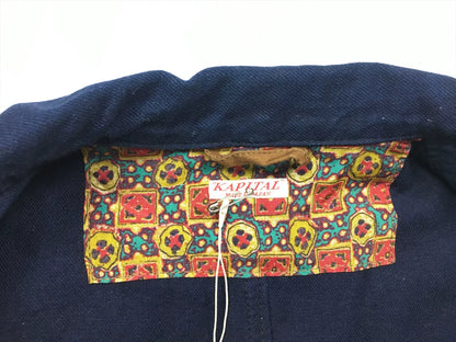 vintage blue denim peacoat by kapital