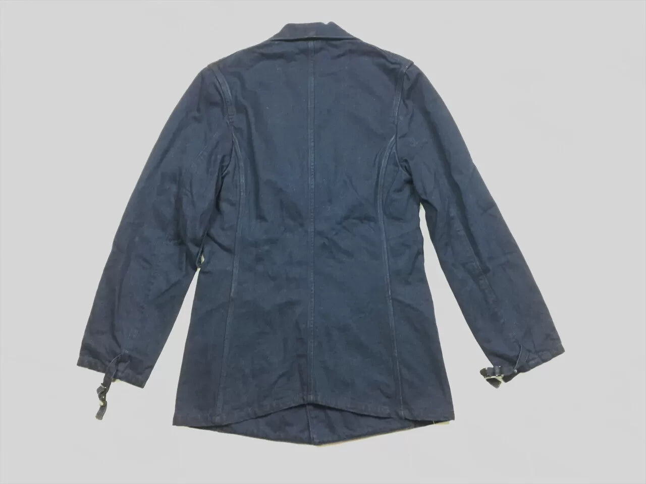 vintage blue denim peacoat by kapital
