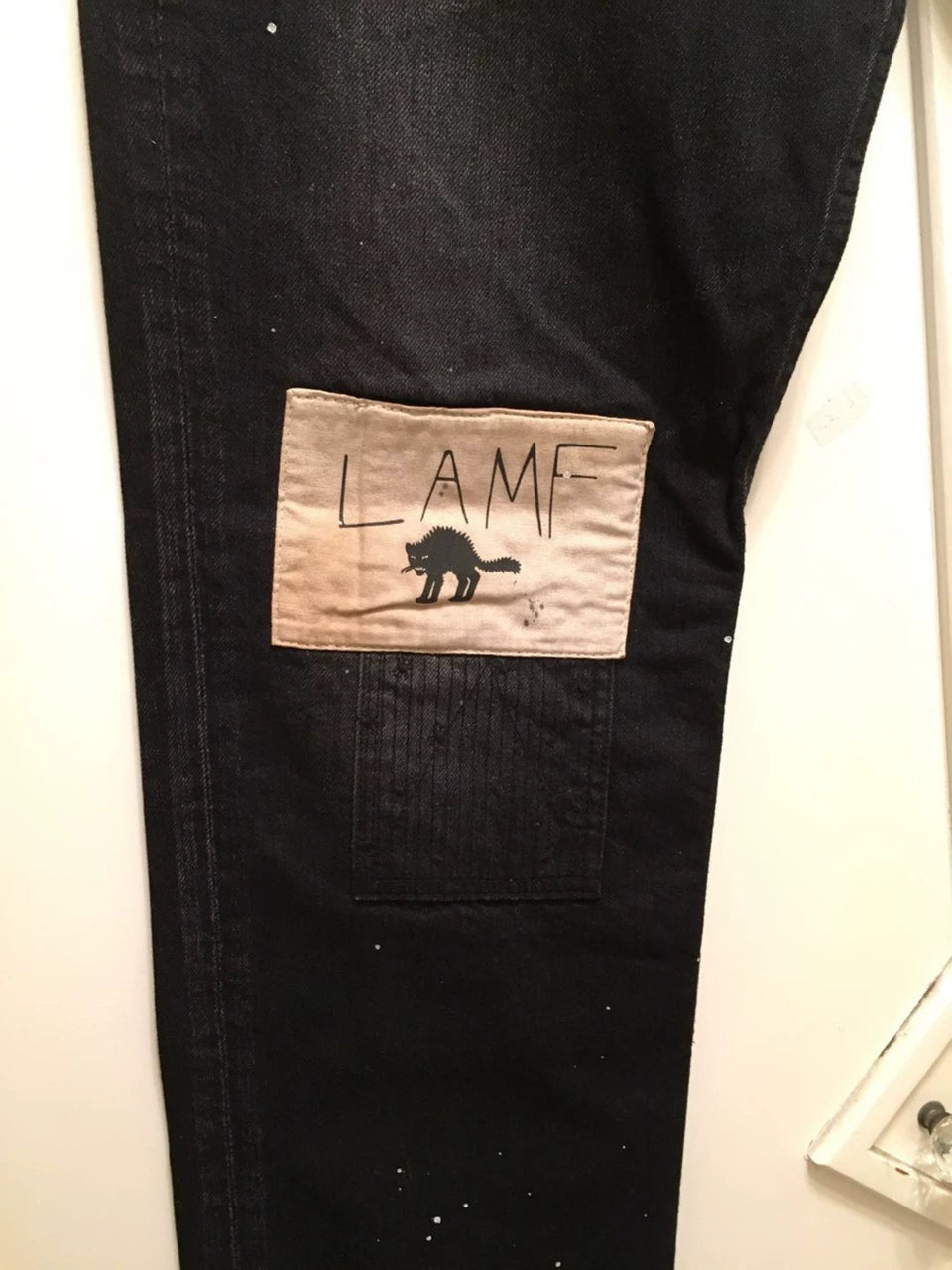 WTAPS LAMF Black Patched Jeans