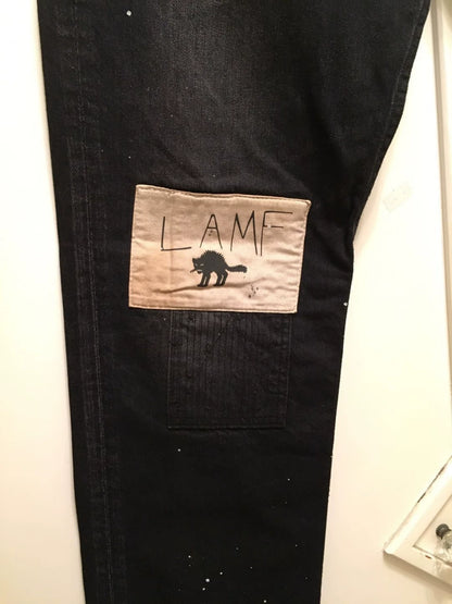WTAPS LAMF Black Patched Jeans