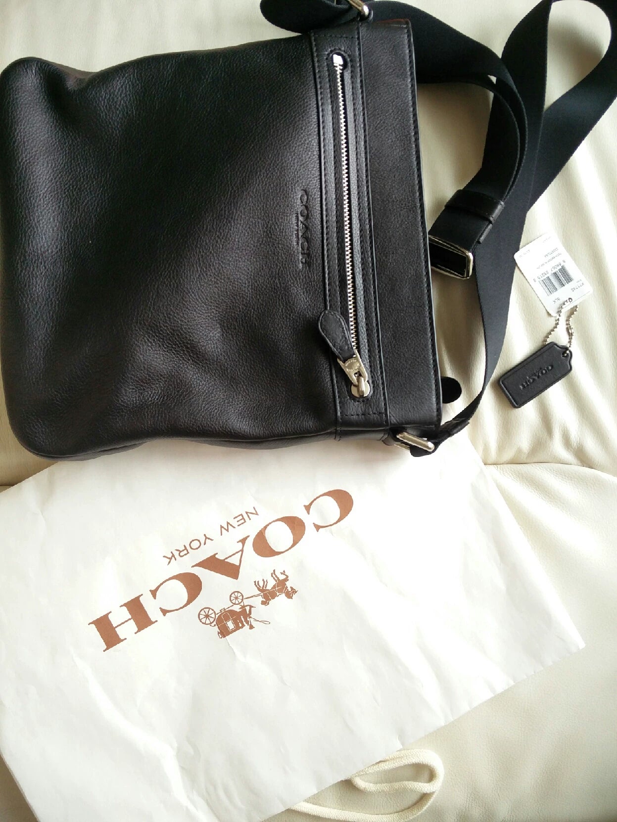 coach men's leather shoulder bag