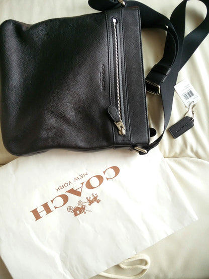 coach men's leather shoulder bag