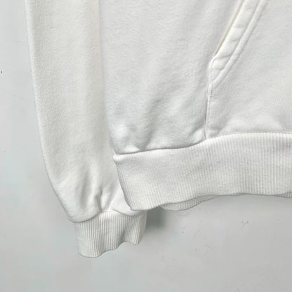 Celine White Logo Print Hoodie L Size