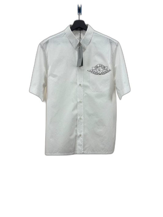 Dior Air Jordan White Short Sleeve Shirt