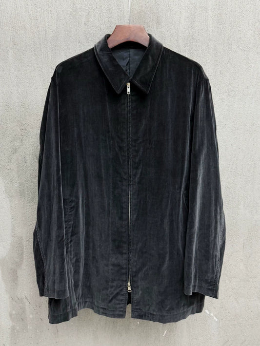 Black Velvet Zip Jacket from Yohji Yamamoto