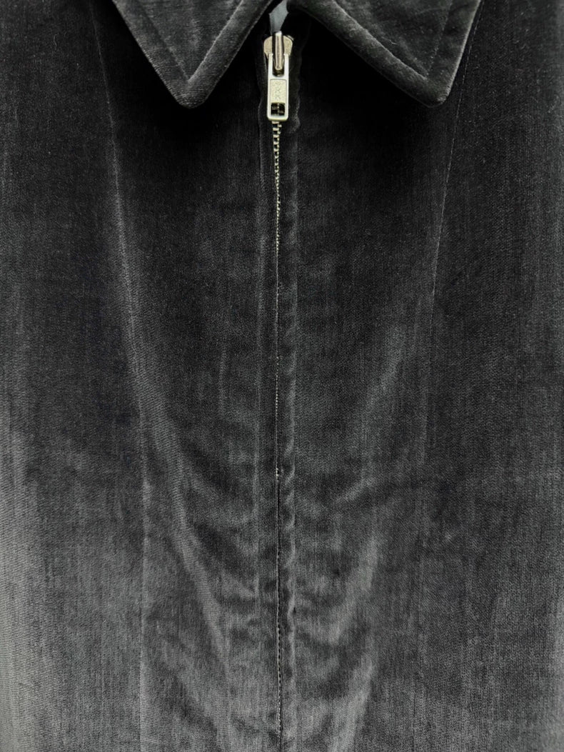 Black Velvet Zip Jacket from Yohji Yamamoto
