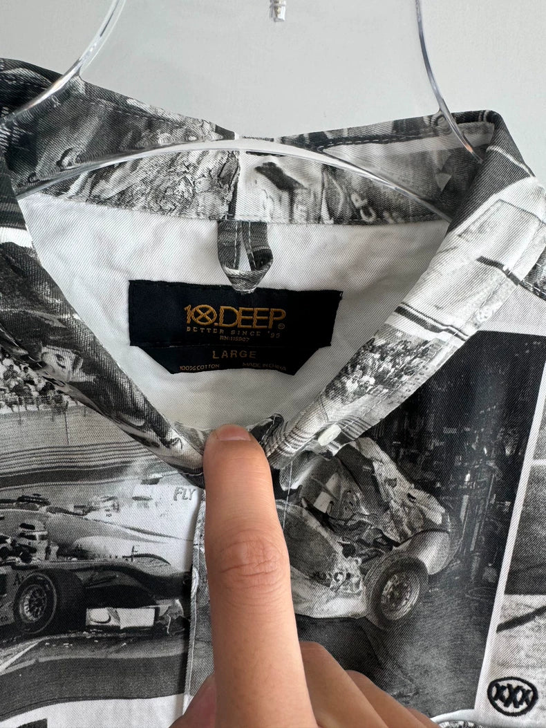 10.DEEP Car Crash Print Shirt