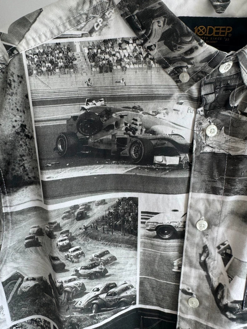 10.DEEP Car Crash Print Shirt