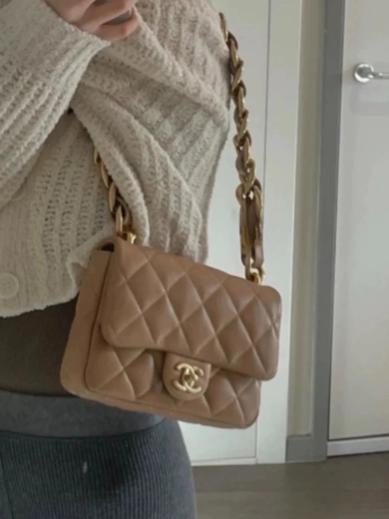 Chanel Caramel Gold Chain Shoulder Bag