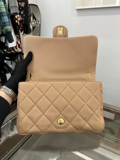 Chanel Caramel Gold Chain Shoulder Bag
