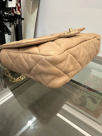 Chanel Caramel Gold Chain Shoulder Bag
