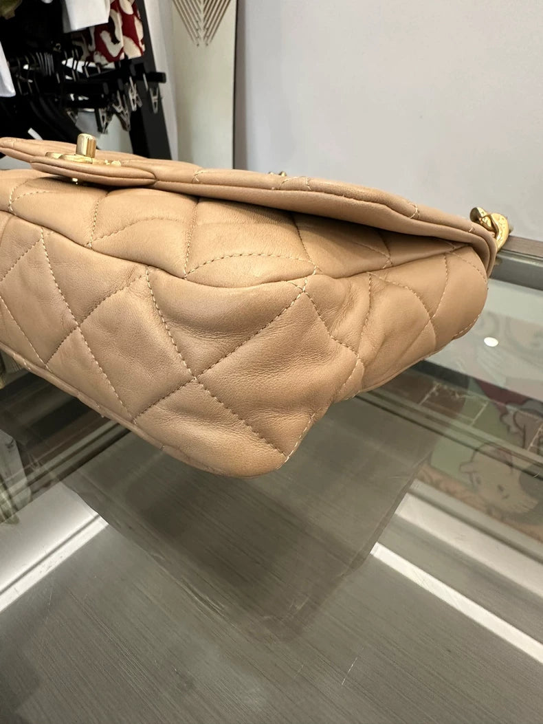 Chanel Caramel Gold Chain Shoulder Bag