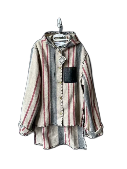 Loewe Wool Coat with Logo Patch