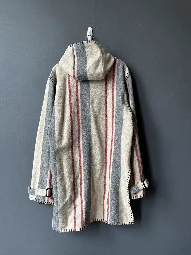 Loewe Wool Coat with Logo Patch