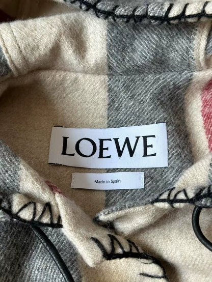 Loewe Wool Coat with Logo Patch